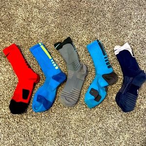 5 pairs Nike Elite Hyperelite Basketball Socks size L Large